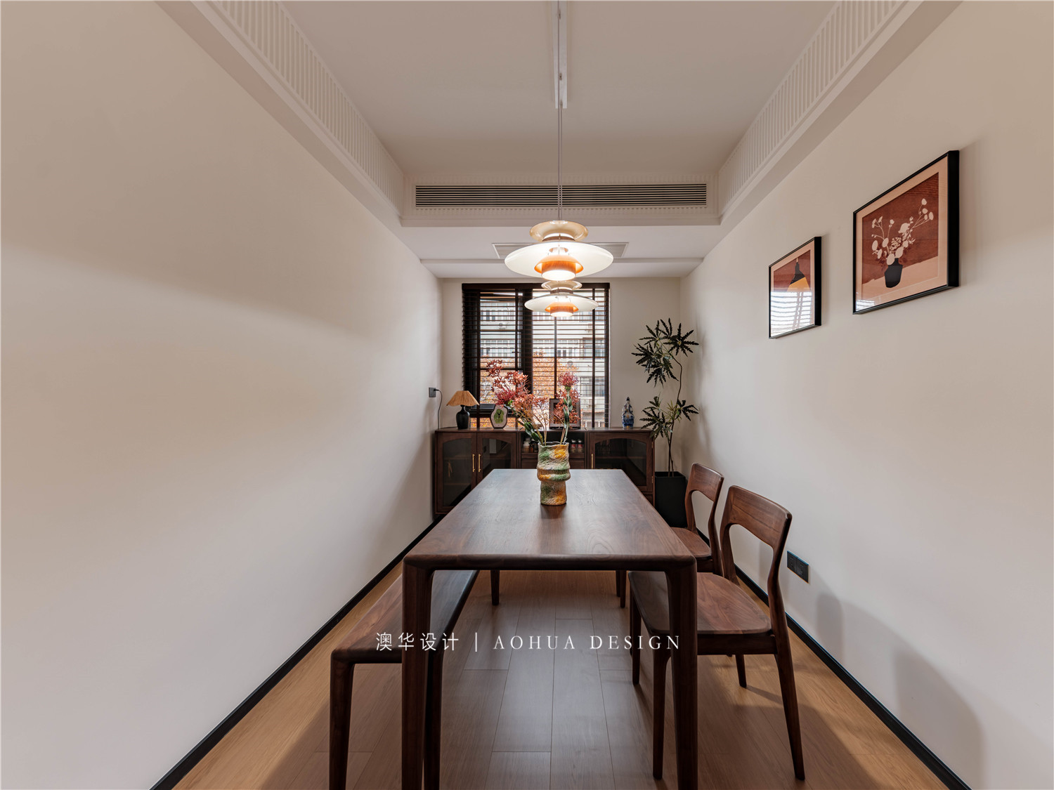 汉口公馆装修,现代中古风格