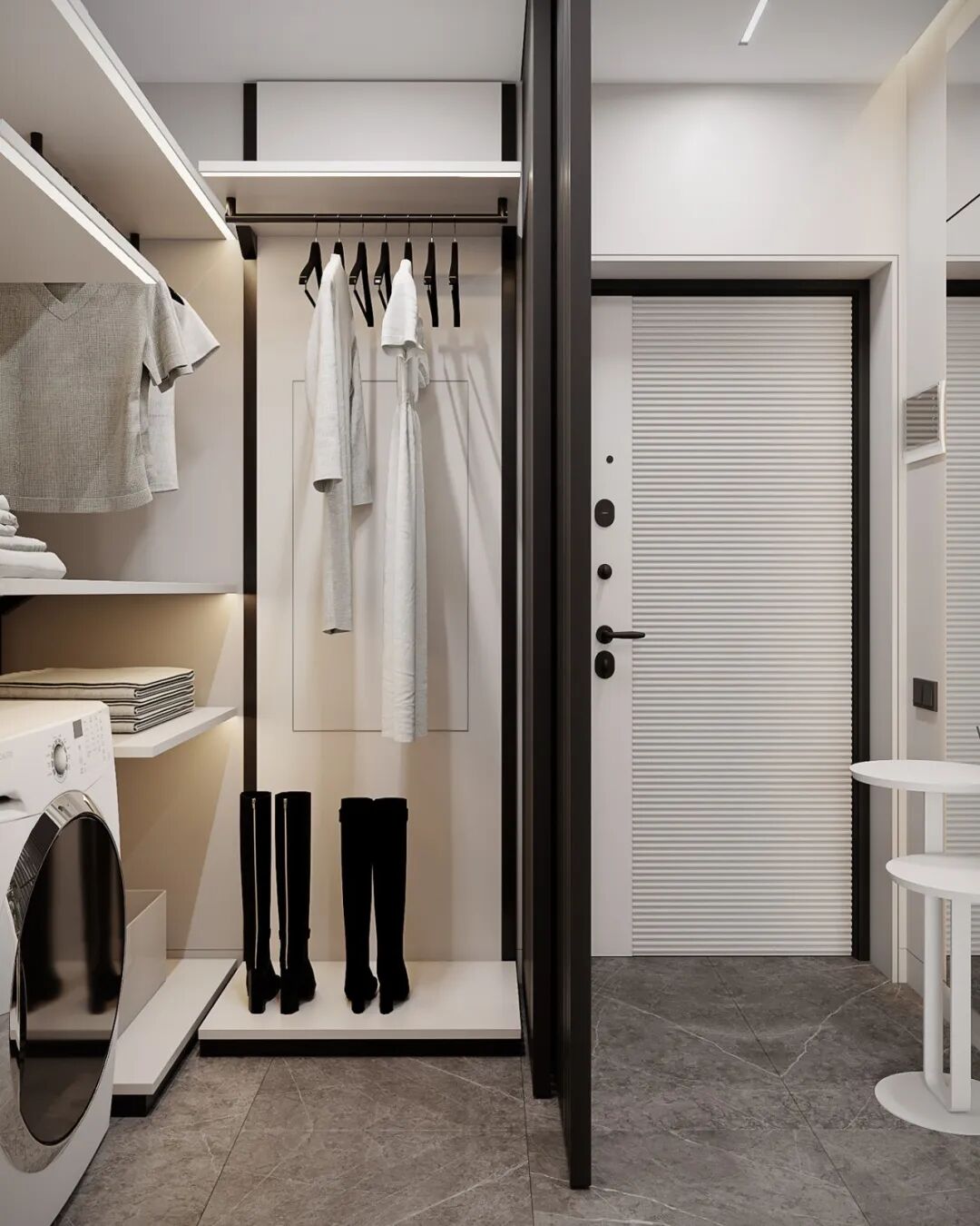 次净衣区,衣柜设计,收纳设计