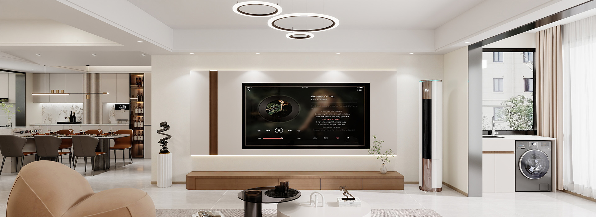 东方海棠花园装修,大平层装修