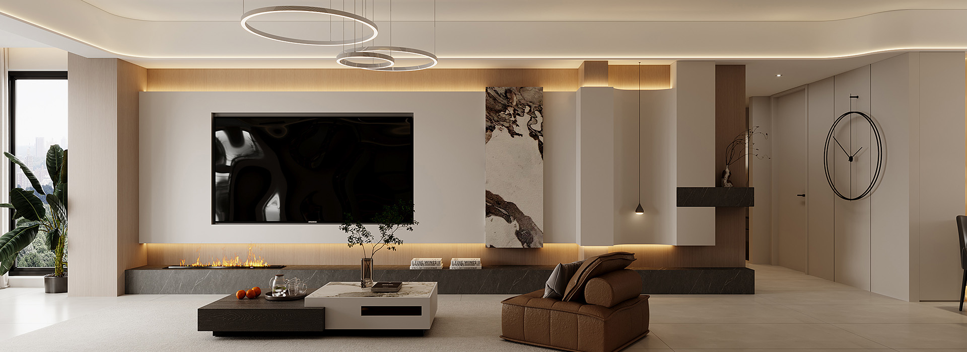 华发外滩首府装修,意式轻奢风格