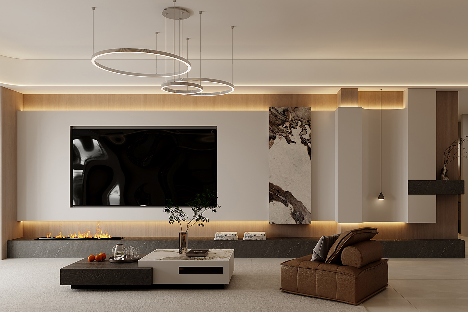 华发外滩首府装修,意式轻奢风格