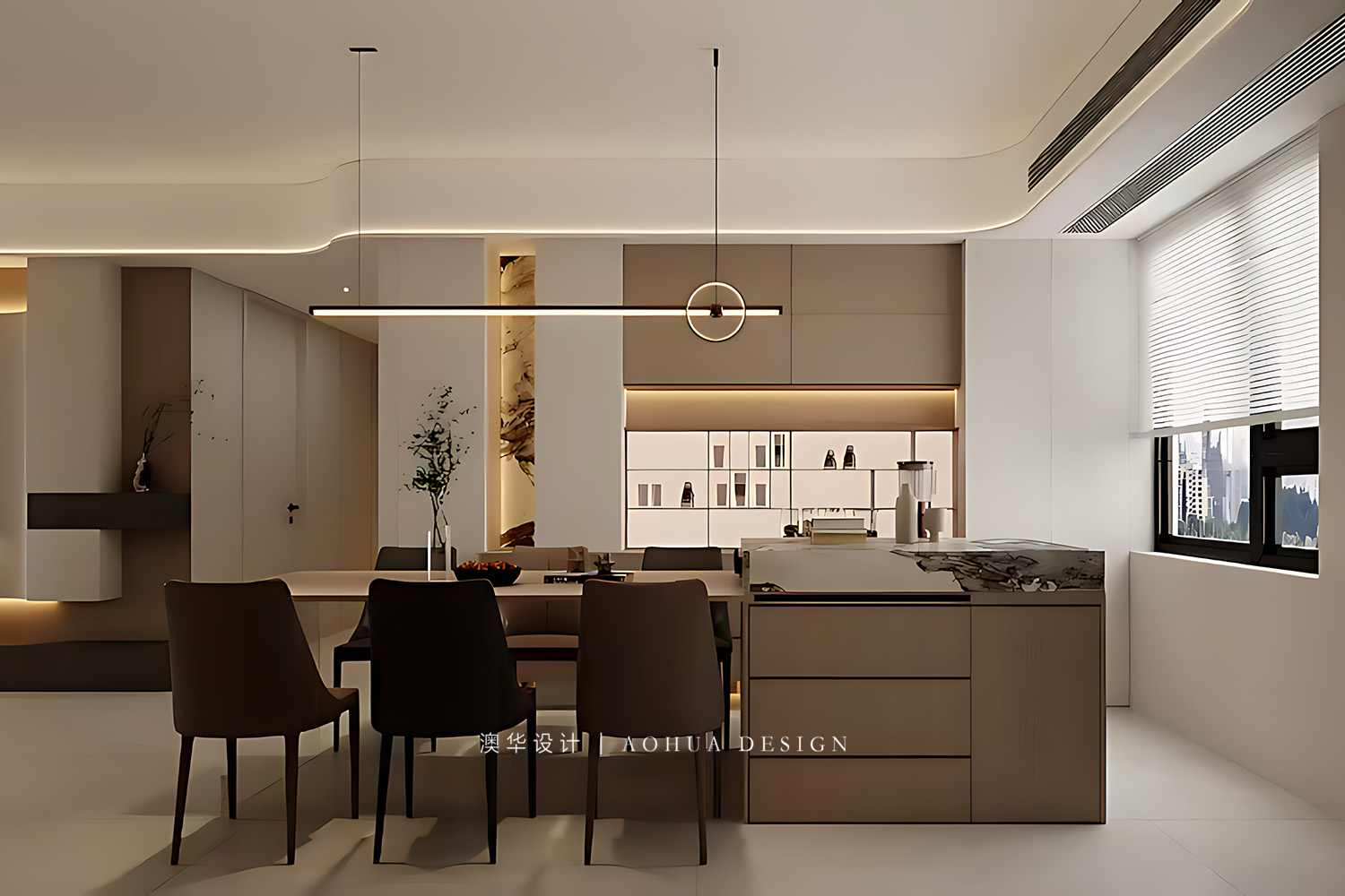 华发外滩首府装修,意式轻奢风格