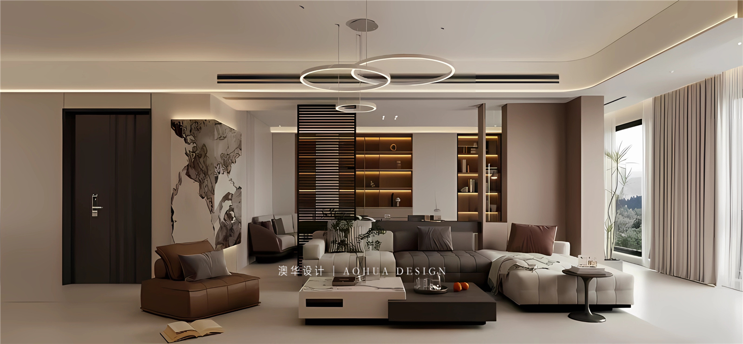 华发外滩首府装修,意式轻奢风格