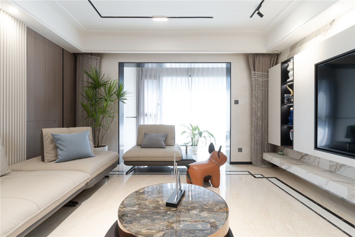 万科汉口传奇装修,现代轻奢风格