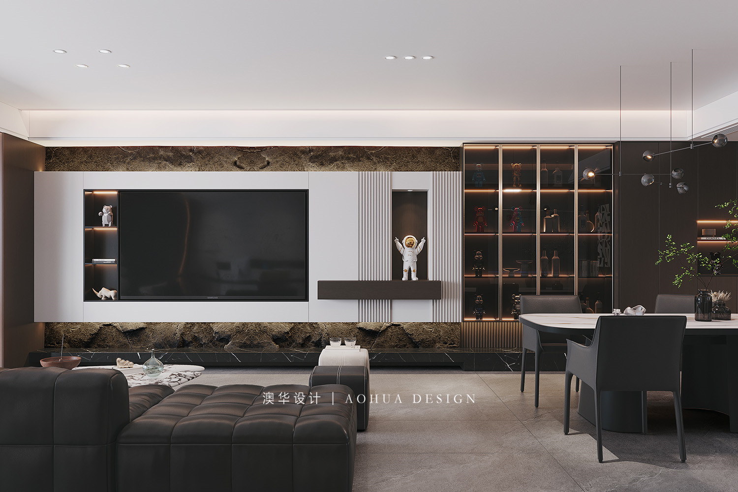 大户型装修,意式轻奢风格