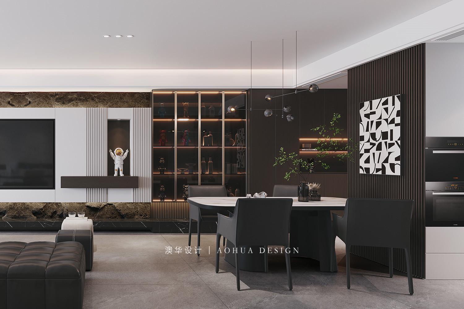 大户型装修,意式轻奢风格