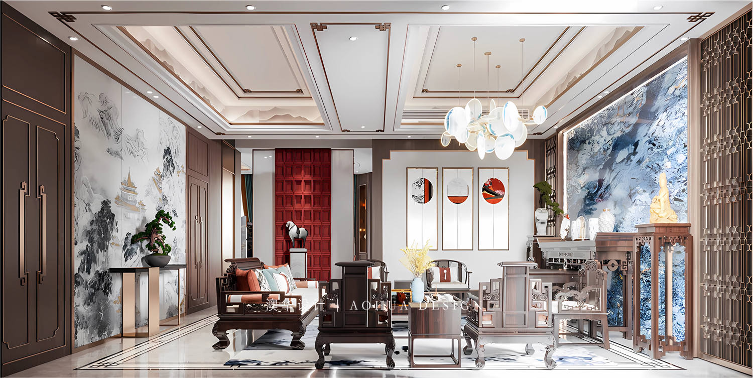 武汉别墅设计,中式风装修