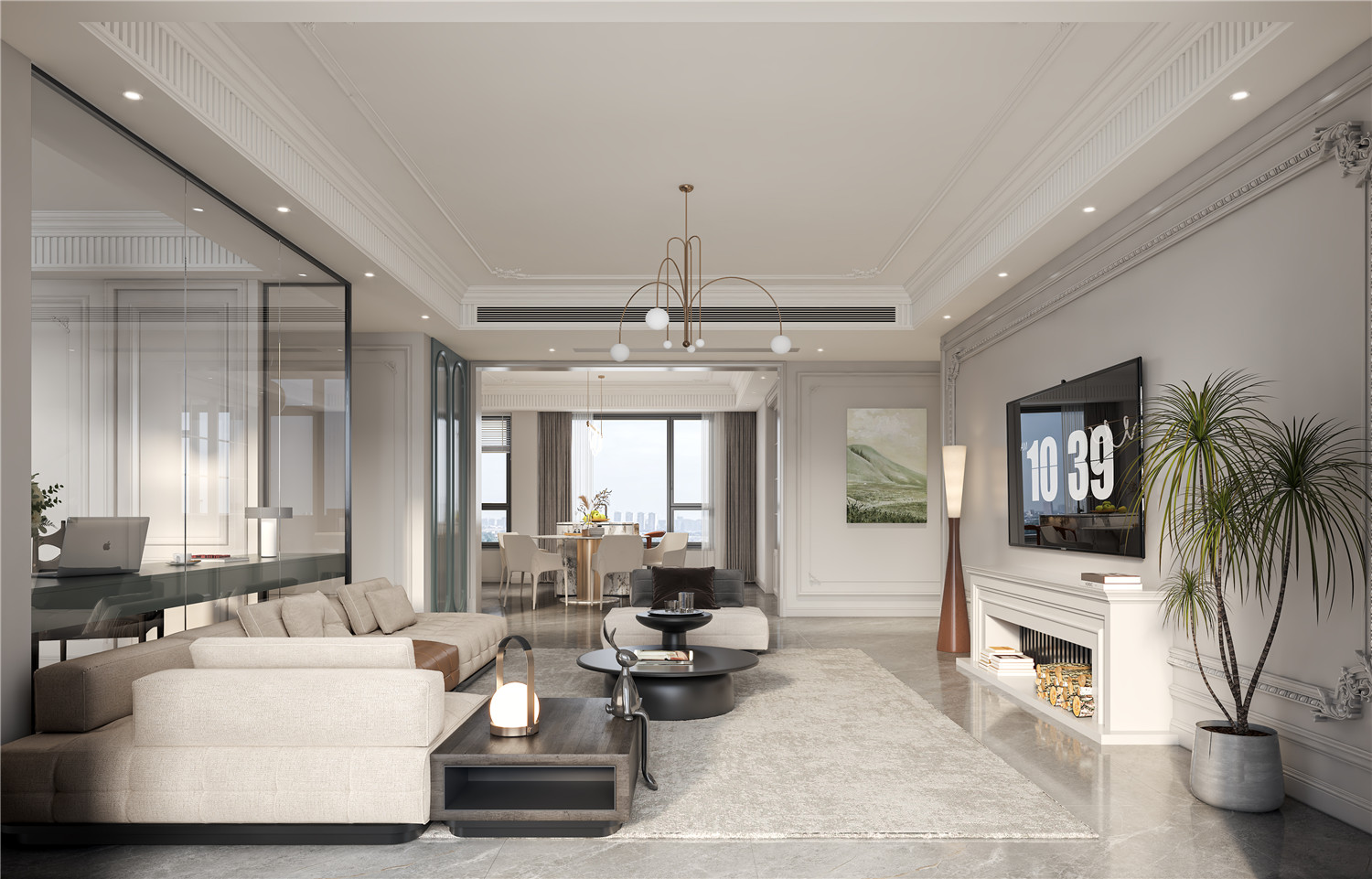 卧龙丽景湾装修,轻法式风格