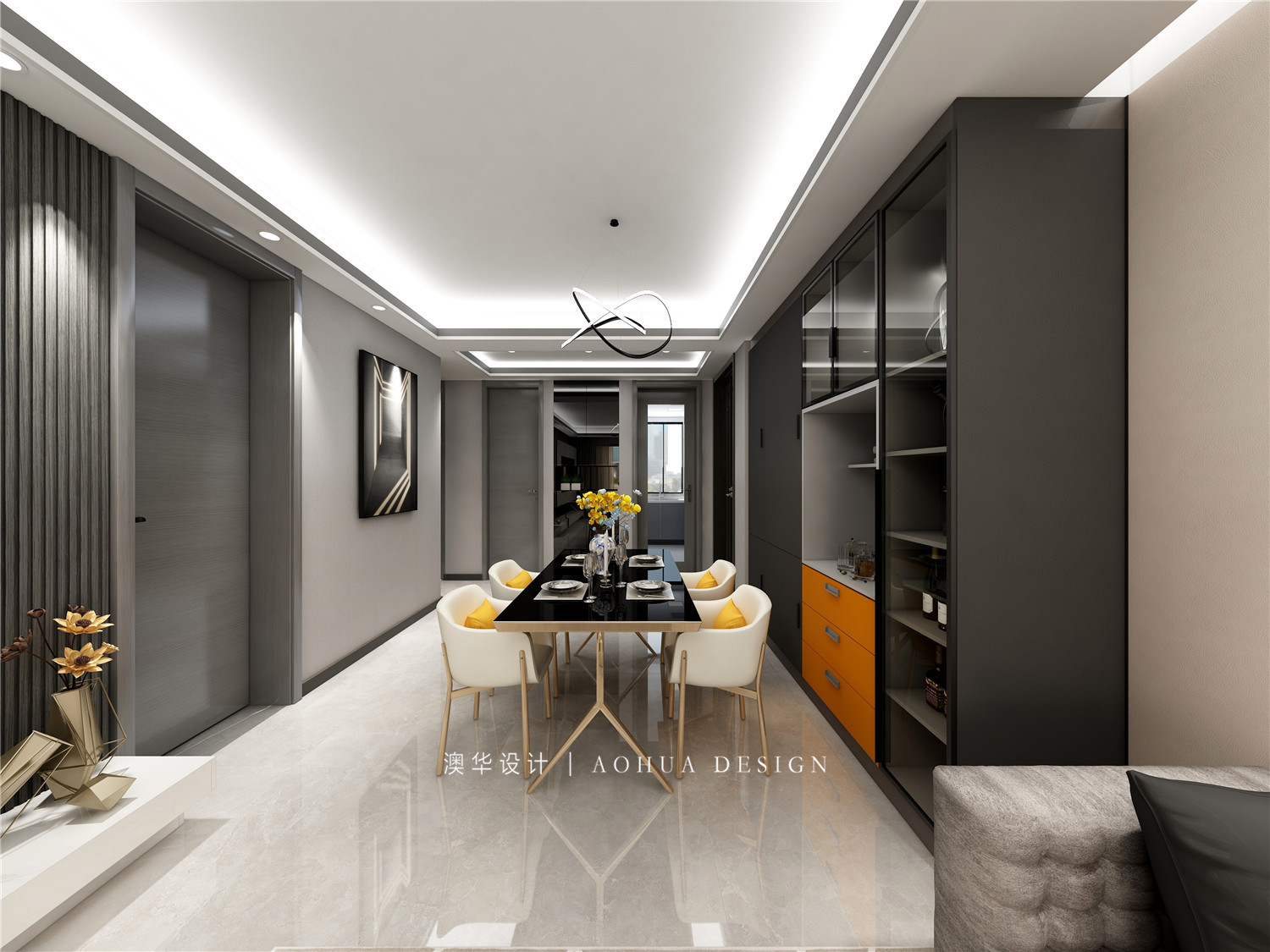 华润翡翠城装修,现代轻奢风格