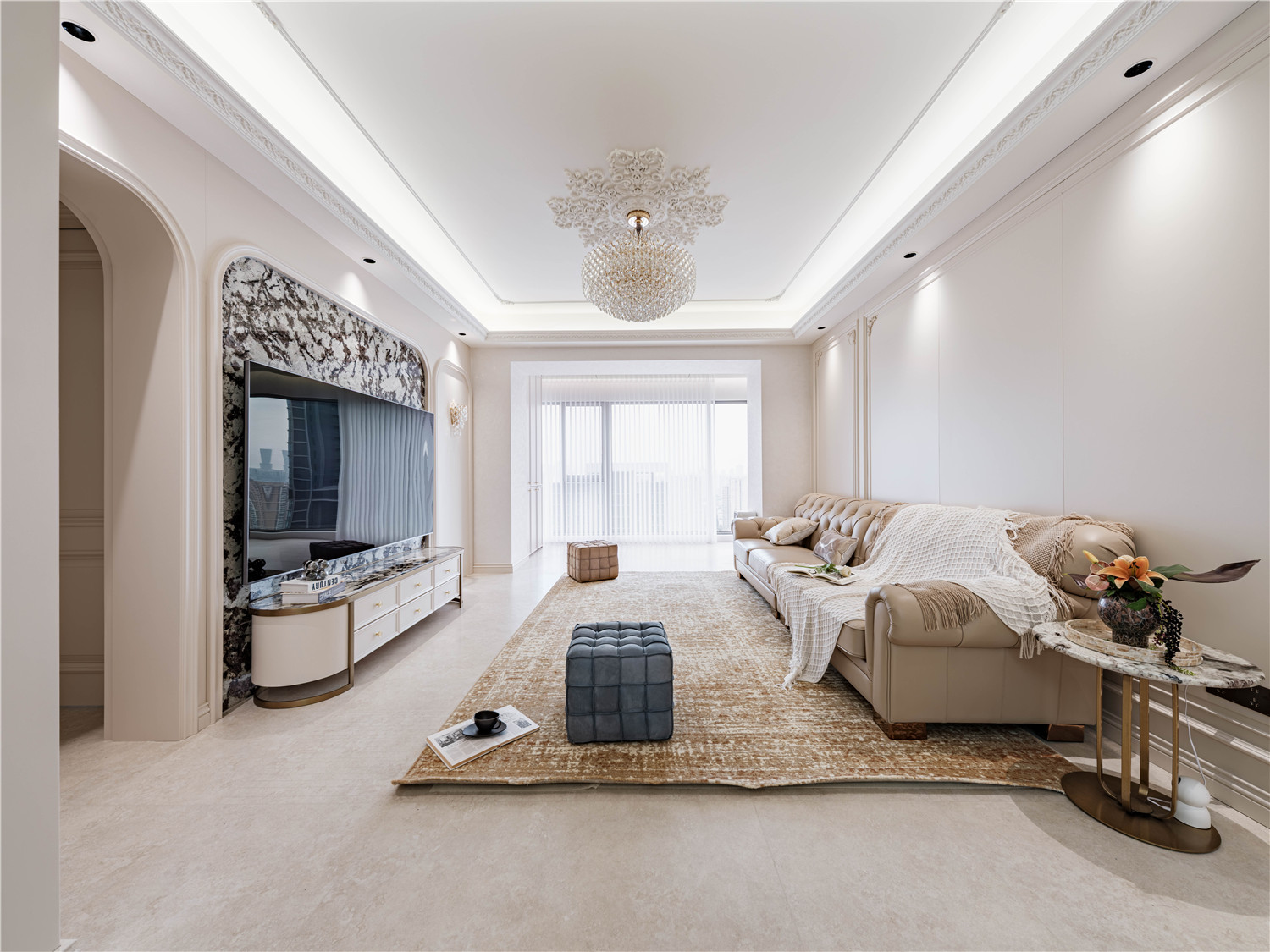 月亮湾壹号装修,法式轻奢风格