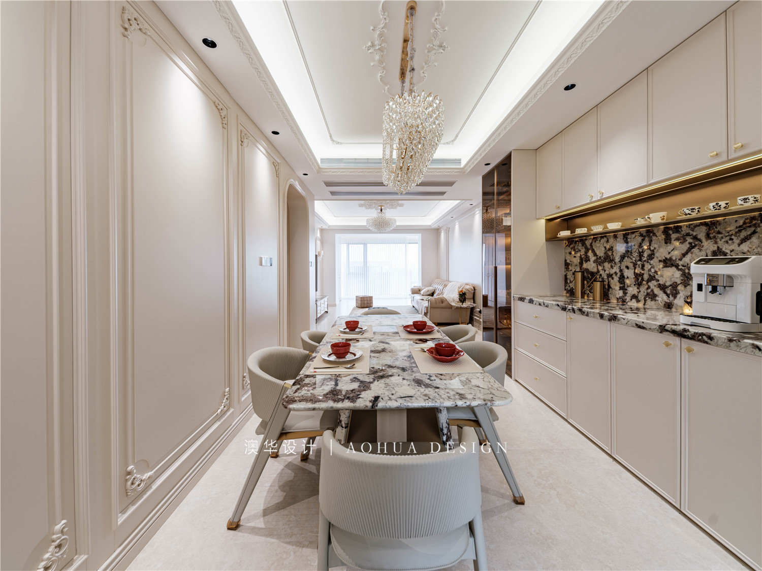 月亮湾壹号装修,法式轻奢风格