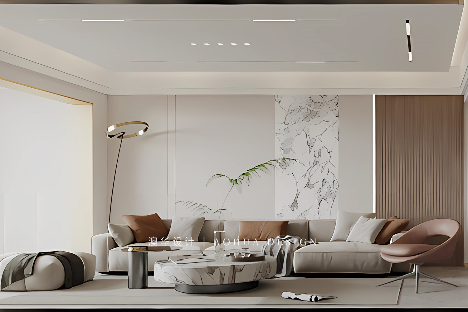 华发都荟天地装修,现代简约风格