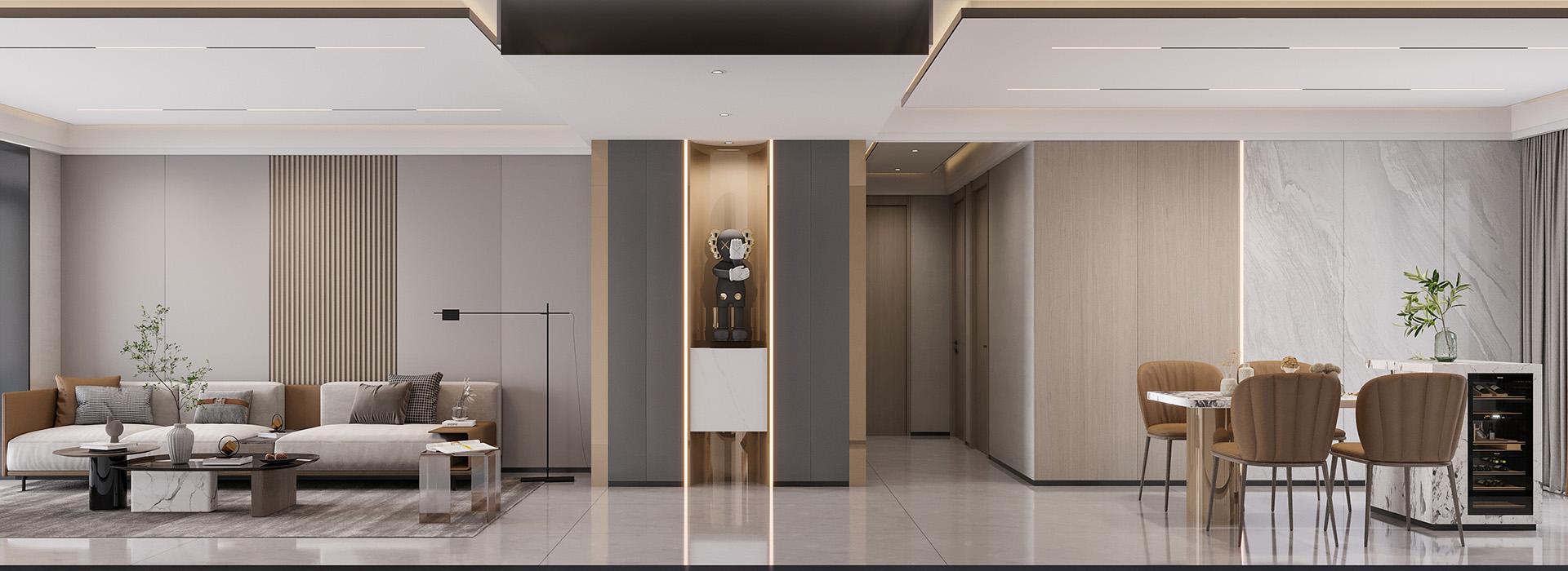 华发中央公园装修,现代意式风格