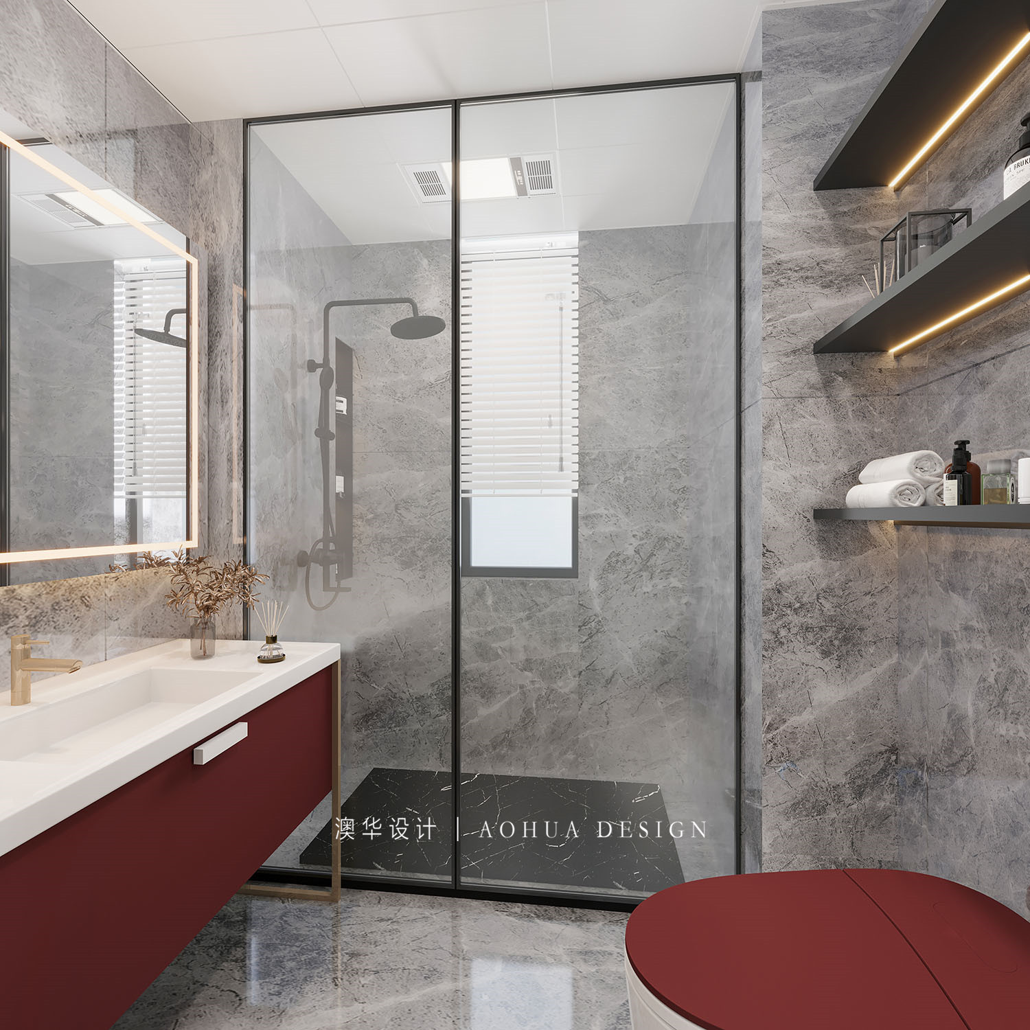 华发中央公园装修,现代意式风格