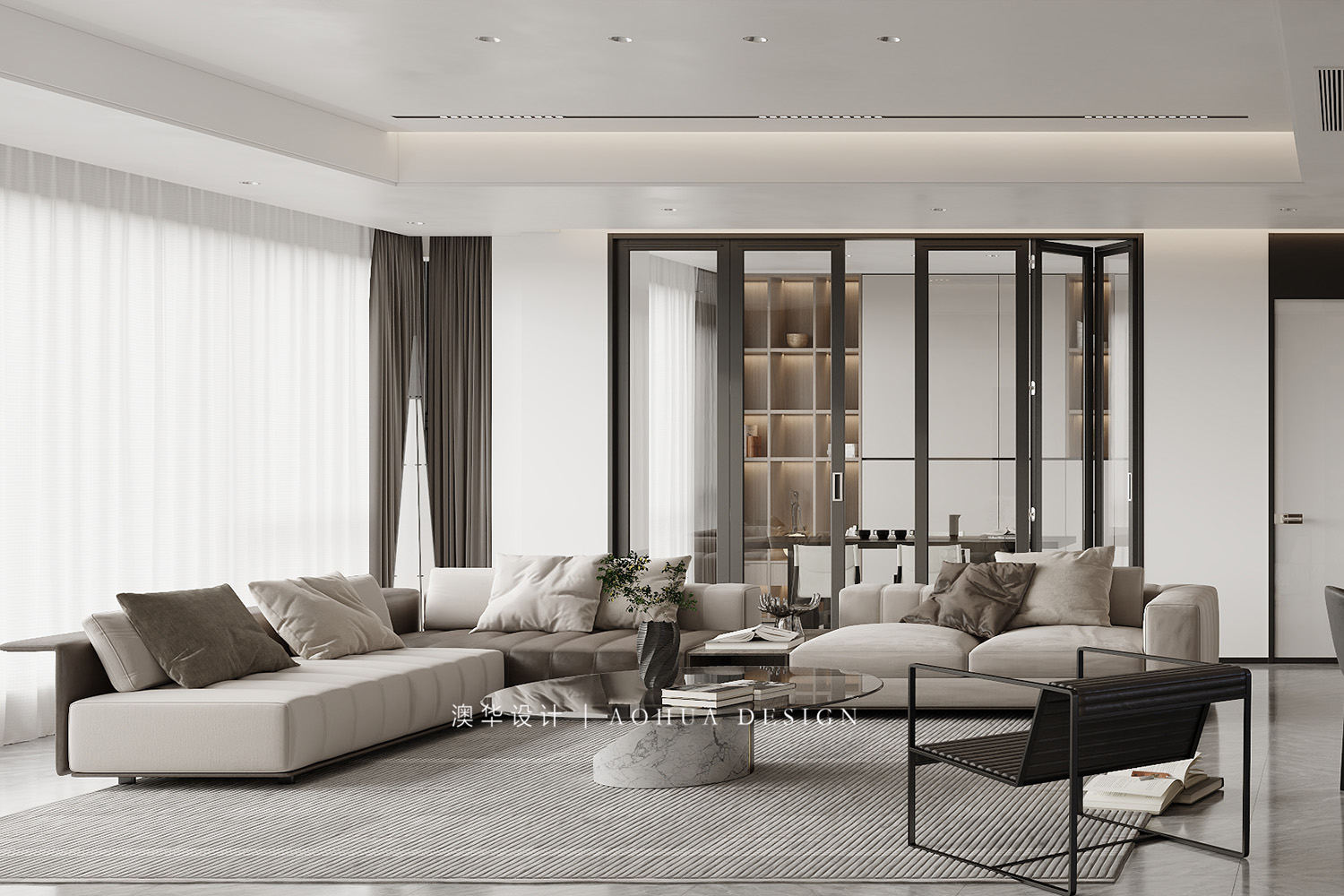 上叠别墅装修,意式现代风格