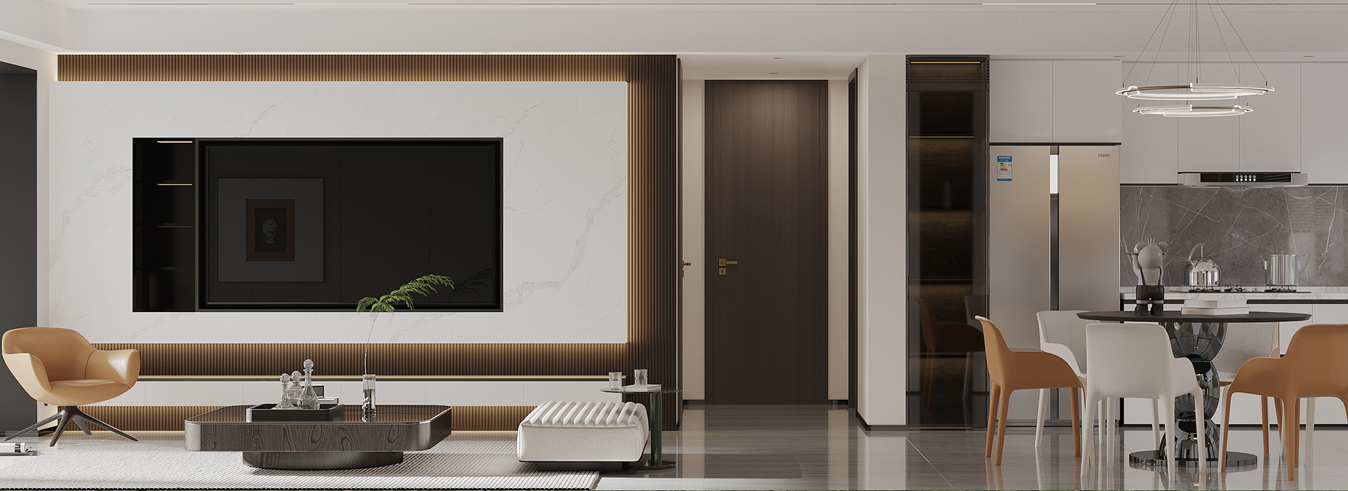 华发中城荟装修,现代意式风格