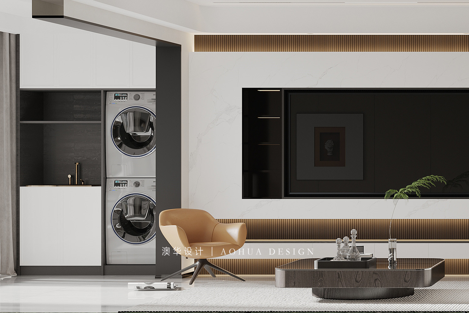 华发中城荟装修,现代意式风格