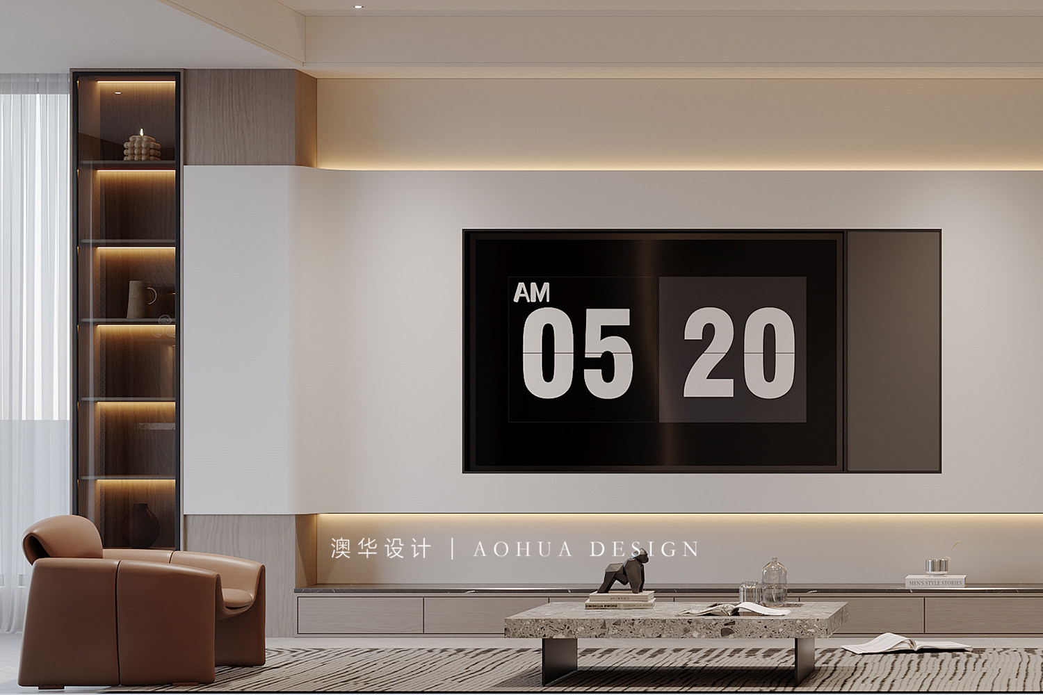 现代意式风格,四居室装修设计