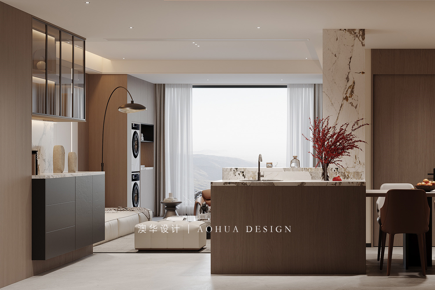 现代意式风格,四居室装修设计