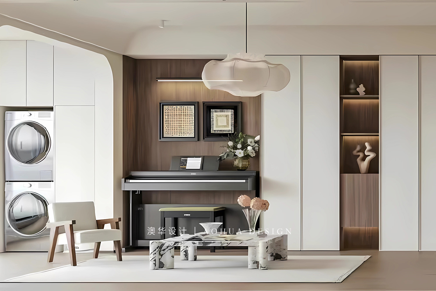 中古风装修设计,三居室装修