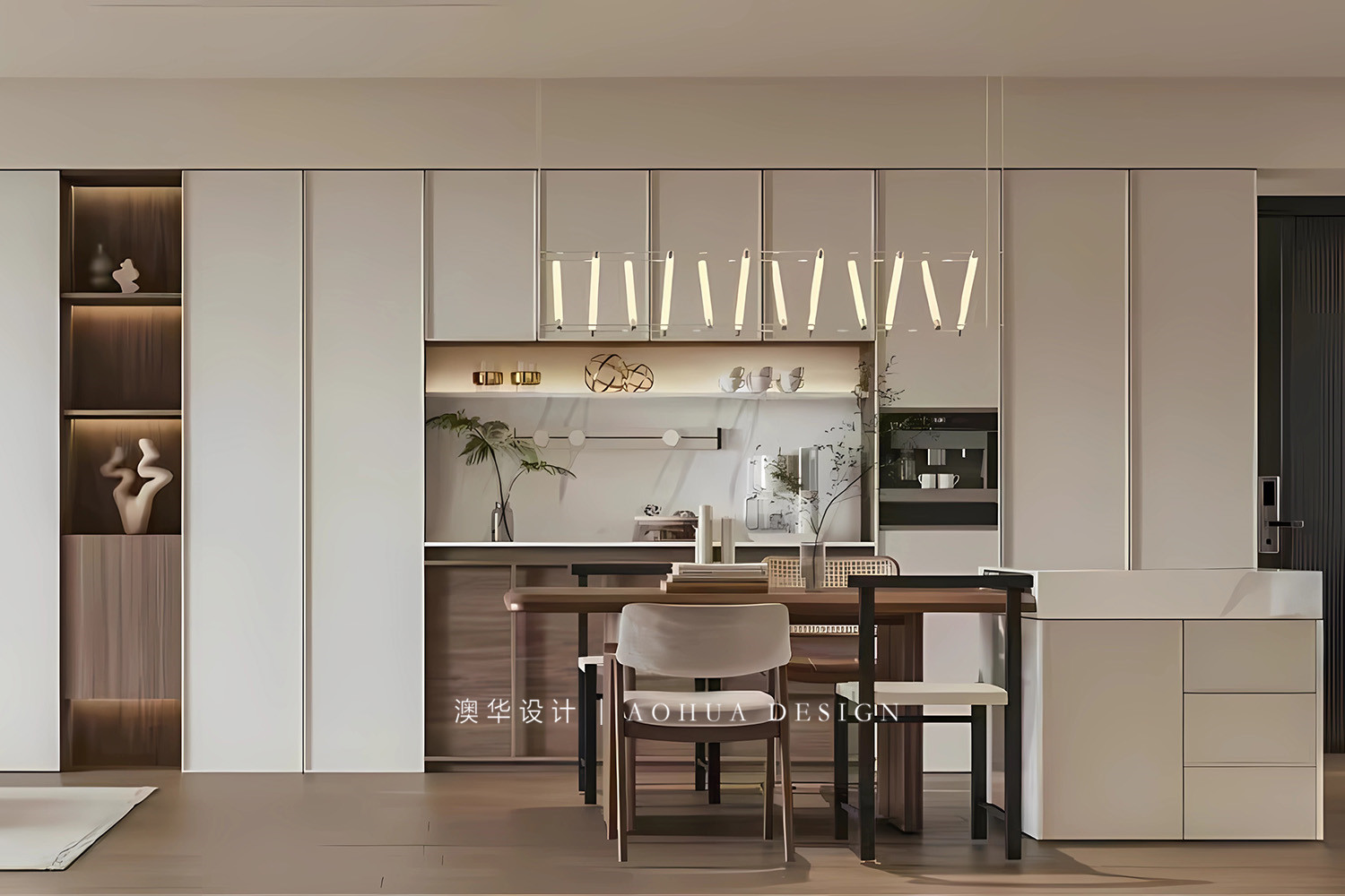 中古风装修设计,三居室装修