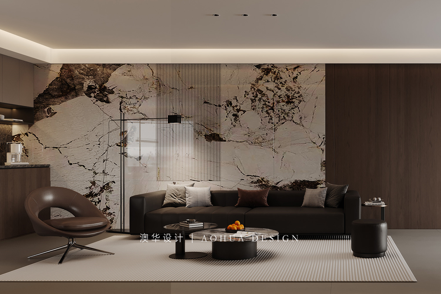 格林春岸装修,意式极简风格