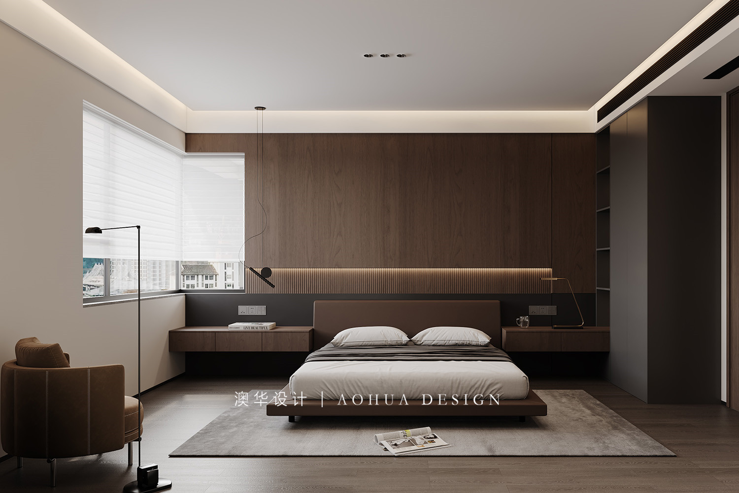 格林春岸装修,意式极简风格