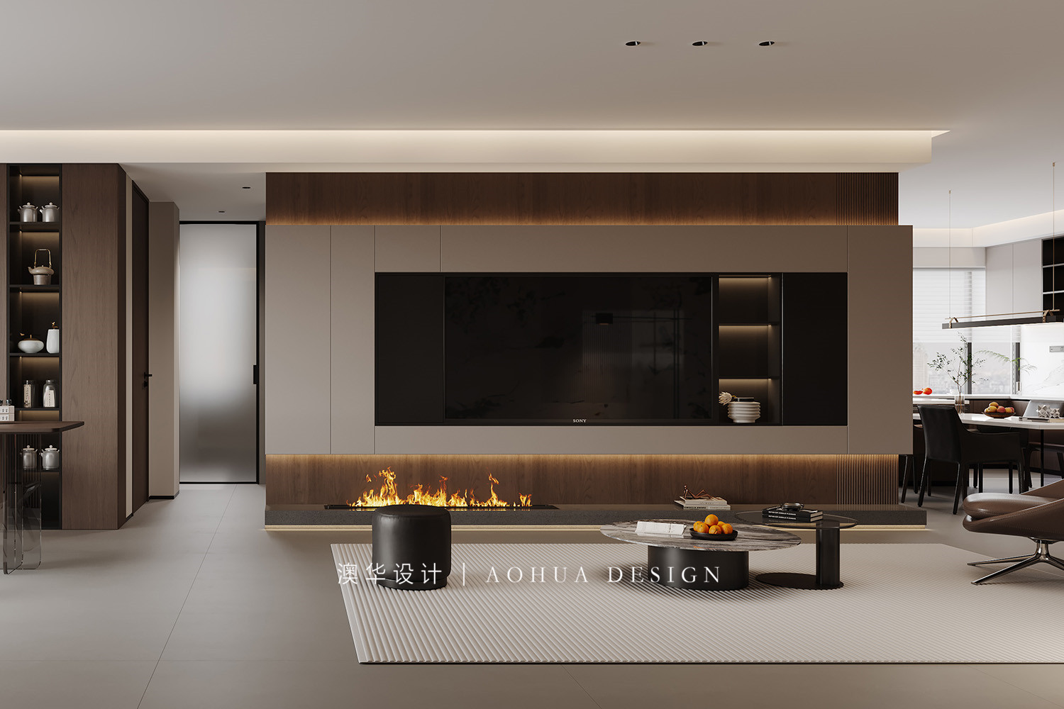 格林春岸装修,意式极简风格