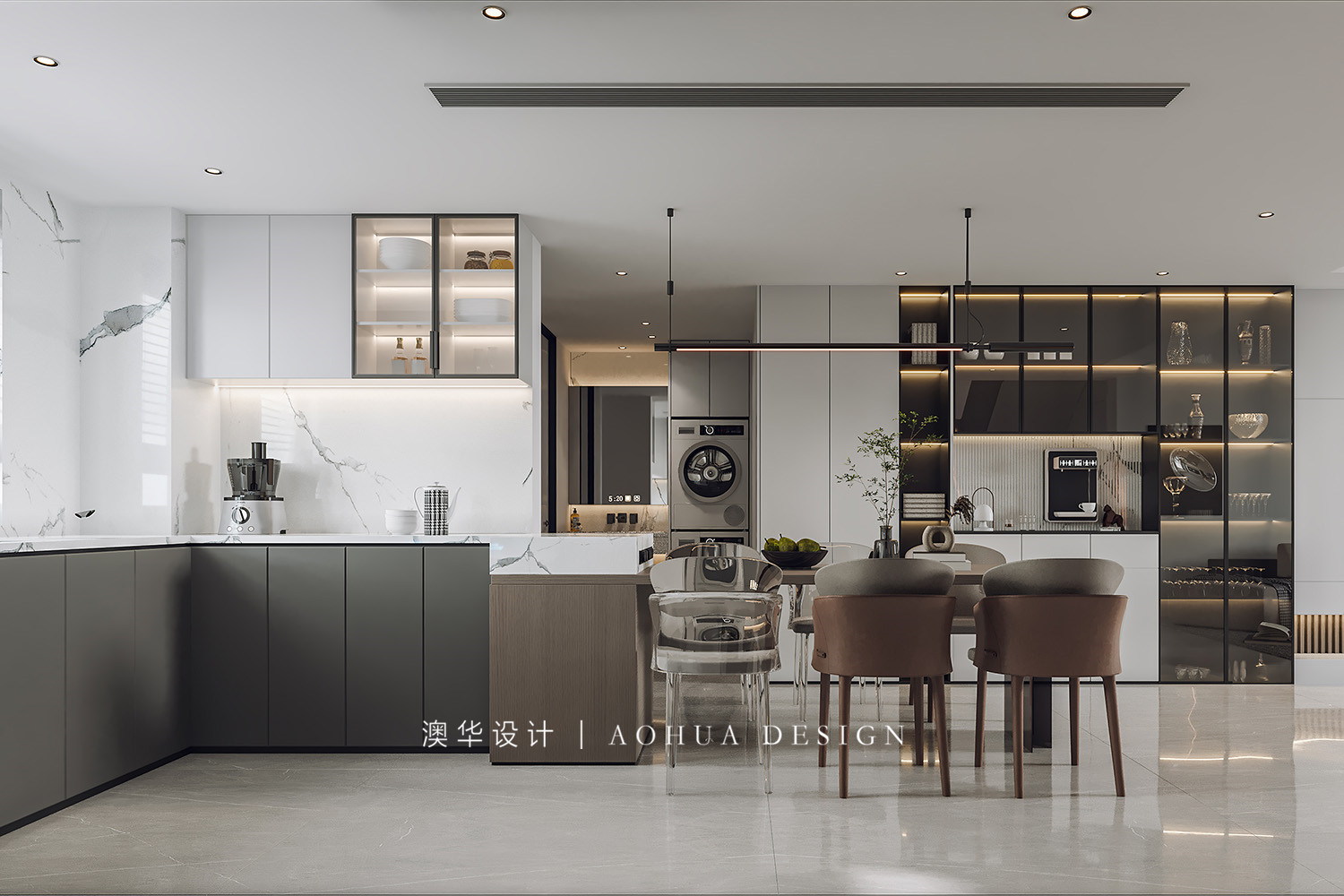 华侨城欢乐天际装修,现代轻奢风格