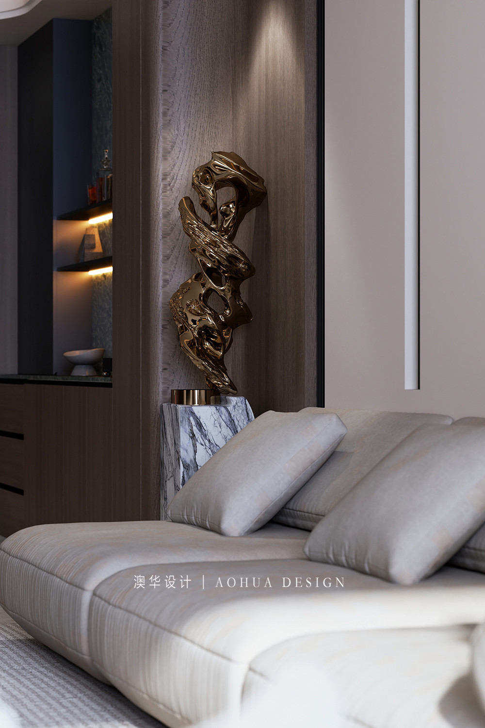 武汉润府装修,意式轻奢风格 武汉润府装修,意式轻奢风格